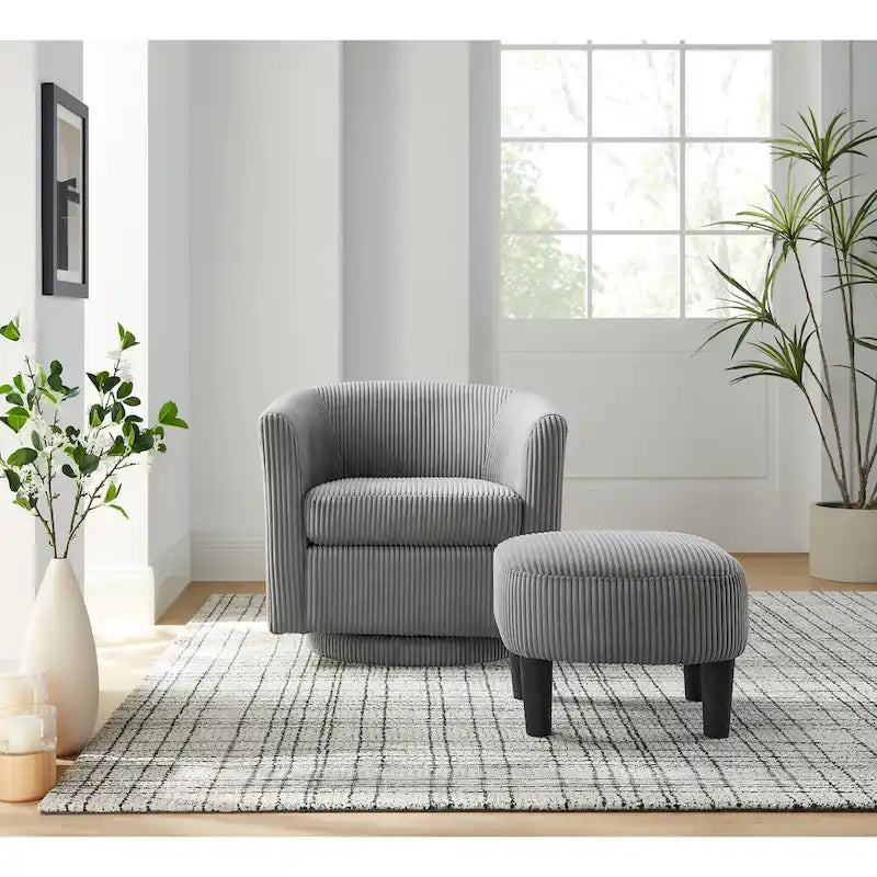 Fauteuil inclinable pivotant Grey ern 26.4 avec ottoman