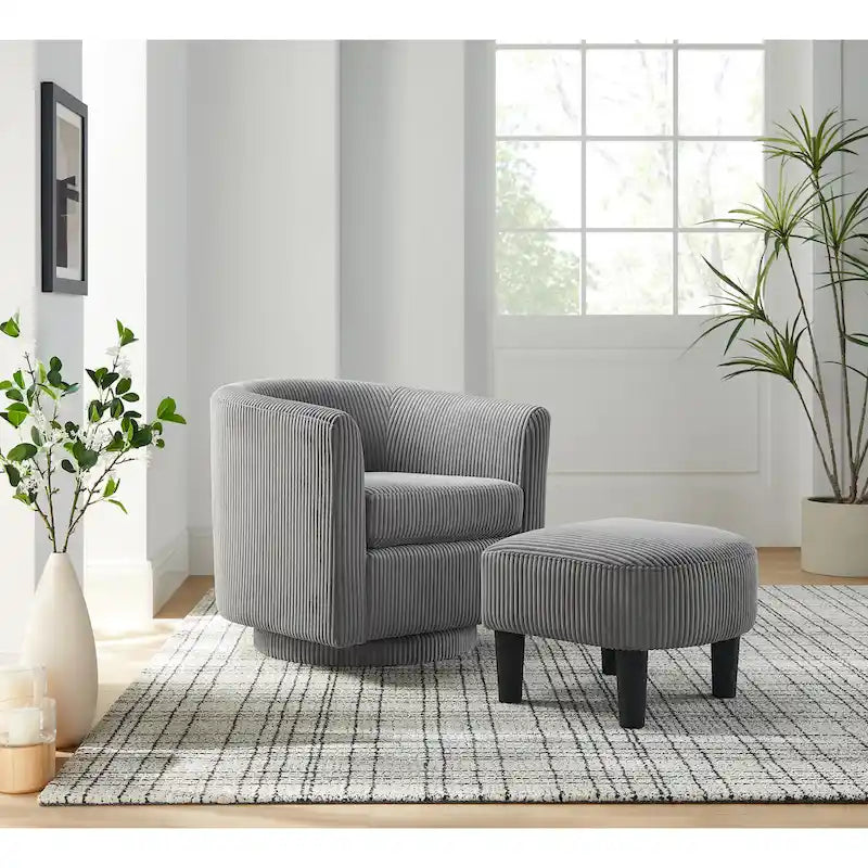 Fauteuil inclinable pivotant Grey ern 26.4 avec ottoman