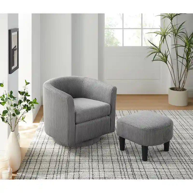 Fauteuil inclinable pivotant Grey ern 26.4 avec ottoman