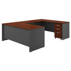 Bureau en U de 72 po de la série C avec tiroirs par