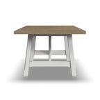 Table à manger rectangulaire Melody en bois blanc - 90 x 30 x 42
