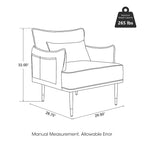 Lot de 2 fauteuils de style Mid-Century en similicuir 29,5 W avec poches latérales – 29,5 L x 32 H x 28,75 P