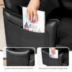 Lot de 2 fauteuils de style Mid-Century en similicuir 29,5 W avec poches latérales – 29,5 L x 32 H x 28,75 P