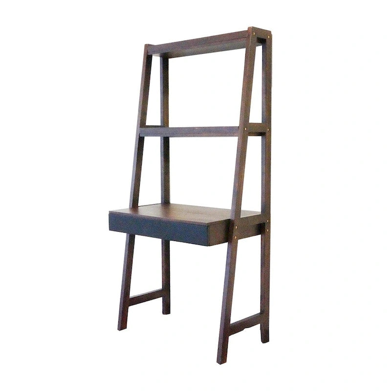 Bureau échelle moderne avec tiroir unique et étagères intégrées, pour les petits espaces ou les bureaux à domicile personnalisés