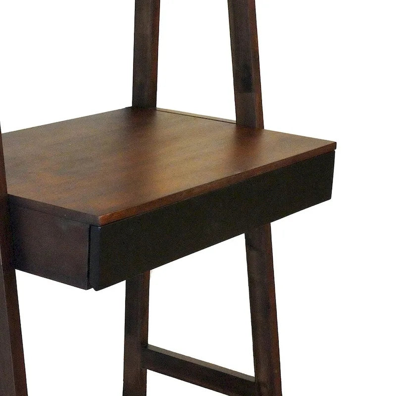 Bureau échelle moderne avec tiroir unique et étagères intégrées, pour les petits espaces ou les bureaux à domicile personnalisés