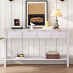 60  ern Side Table with 4 Drawers & Shelf