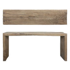 Approx.6-6.5ft Long Vintage Waterfall Console Table Weathered Natural Wood (Size And Finish Vary)