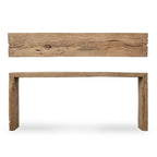 Console cascade vintage d'environ 1,80-2,00 m de long en bois naturel vieilli (taille et finition variables)