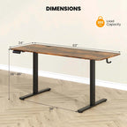 Bureau assis-debout électrique réglable en hauteur 63 x 24 pouces - Voir détails