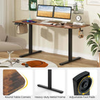 Bureau assis-debout électrique réglable en hauteur 63 x 24 pouces - Voir détails