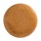 Pouffe en cuir véritable pleine fleur italien de 34,5 W par