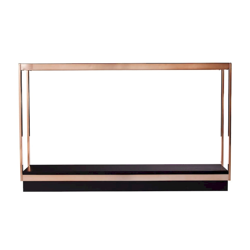Console en métal couleur champagne Luna