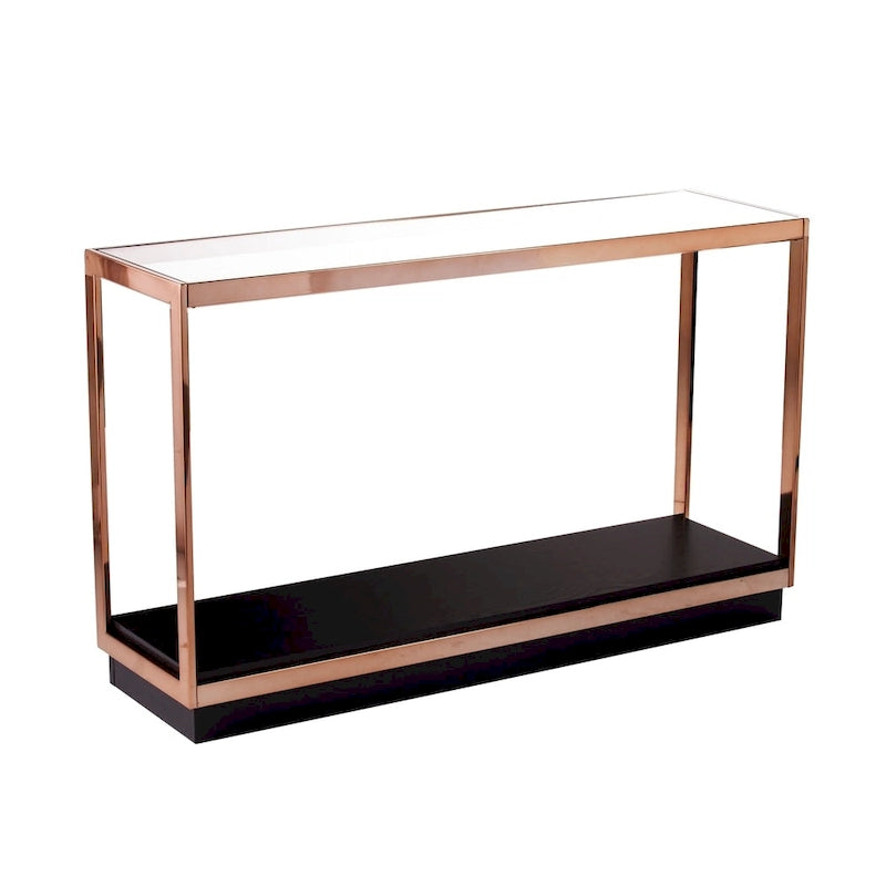 Console en métal couleur champagne Luna