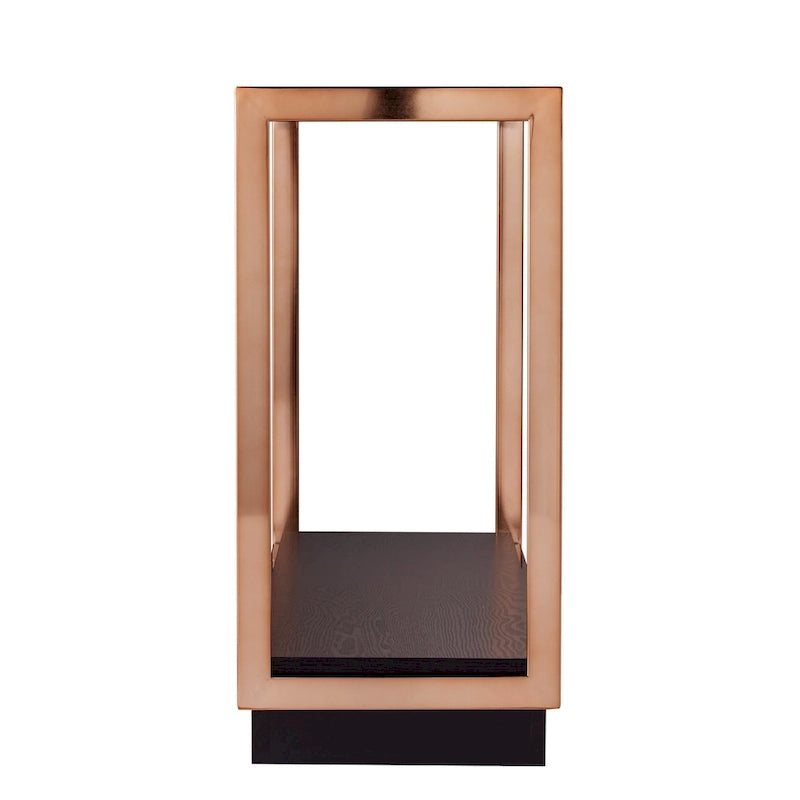 Console en métal couleur champagne Luna