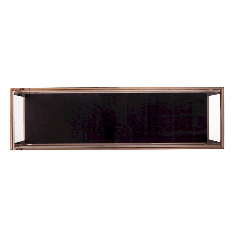 Console en métal couleur champagne Luna