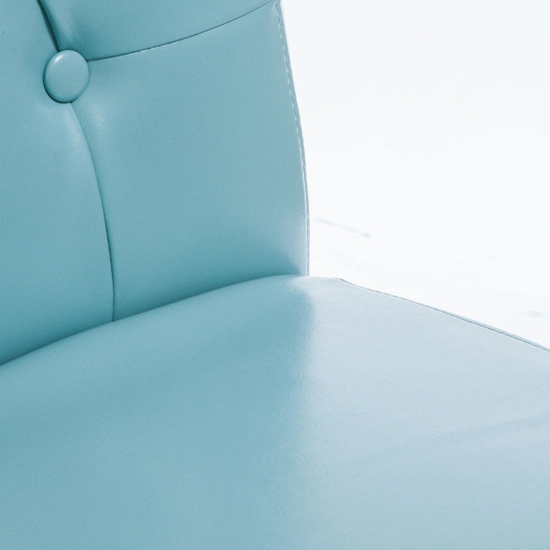 Chaise de salle à manger Taylor Blue en cuir reconstitué (lot de 2) par   - N/A