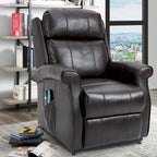 Fauteuil inclinable releveur électrique pour personnes âgées en similicuir GZMR
