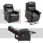Fauteuil inclinable releveur électrique pour personnes âgées en similicuir GZMR