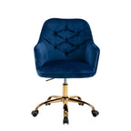 Fauteuil coquille pivotant en velours pour salon, chaise de bureau