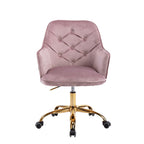 Fauteuil coquille pivotant en velours pour salon, chaise de bureau