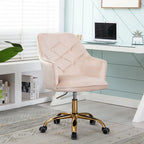 Fauteuil coquille pivotant en velours pour salon, chaise de bureau