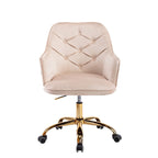 Fauteuil coquille pivotant en velours pour salon, chaise de bureau