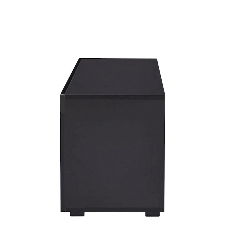 Meuble TV ern 51 po en verre avec rangement pour téléviseurs jusqu'à 69 po et lumières DEL