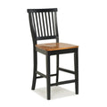 Tabouret de bar noir et chêne vieilli de 61 cm par