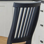 Tabouret de bar noir et chêne vieilli de 61 cm par
