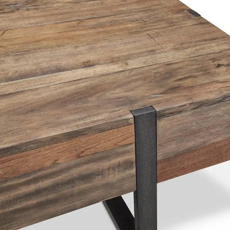 Console en bois recyclé finition miel rustique Prescott