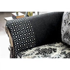 Causeuse semi-ferme Dhumketu en tissu noir traditionnel par