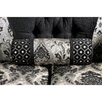Causeuse semi-ferme Dhumketu en tissu noir traditionnel par