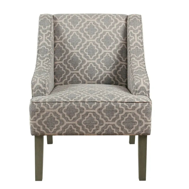 Fauteuil à accoudoirs incurvés Porch & Den Bohmann Ash Geometric Classic