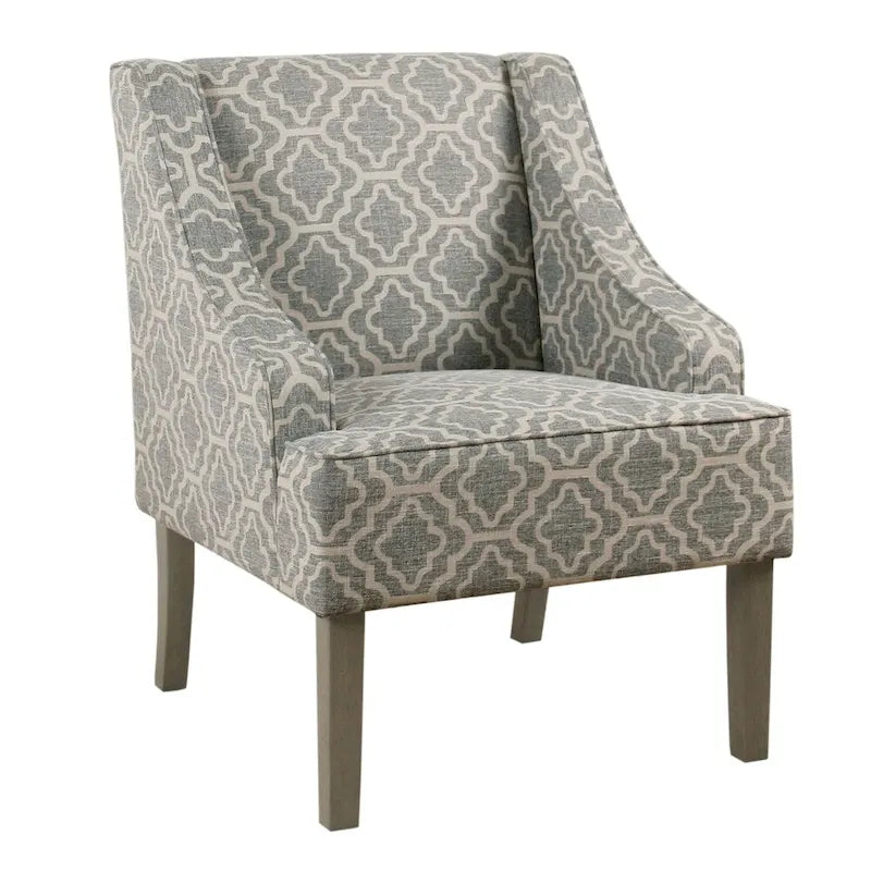 Fauteuil à accoudoirs incurvés Porch & Den Bohmann Ash Geometric Classic
