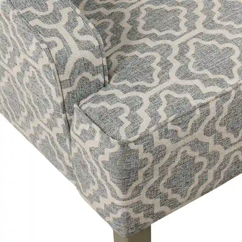 Fauteuil à accoudoirs incurvés Porch & Den Bohmann Ash Geometric Classic