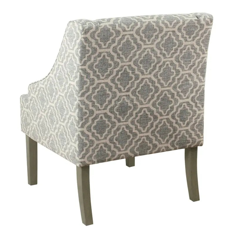 Fauteuil à accoudoirs incurvés Porch & Den Bohmann Ash Geometric Classic