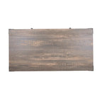 Table basse de rangement Conner Rustic noir et noyer foncé en acier de 48 pouces par