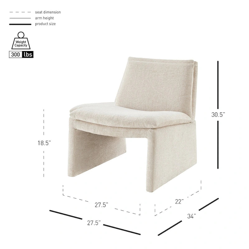 Fauteuil d'appoint Rooney en chenille