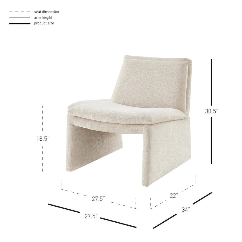 Fauteuil d'appoint Rooney en chenille