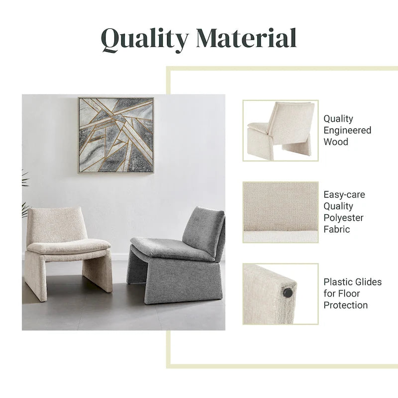 Fauteuil d'appoint Rooney en chenille