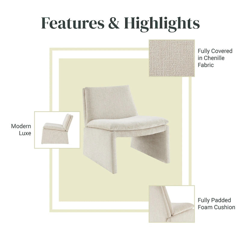 Fauteuil d'appoint Rooney en chenille
