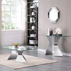 Console de luxe de 130 cm, rectangulaire, pour canapé ou entrée, avec plateau en verre trempé rectangulaire et pieds en métal