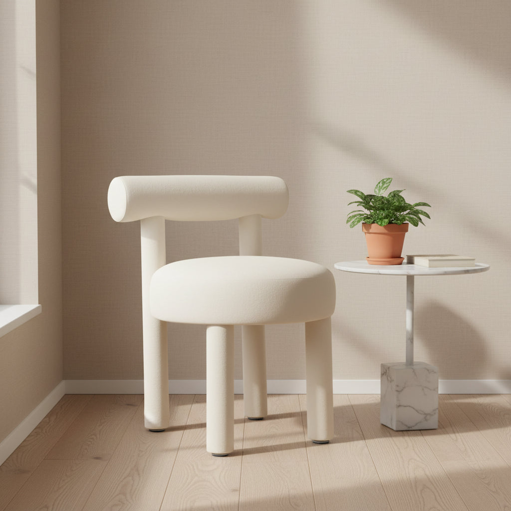 Chaise de salle à manger en velours