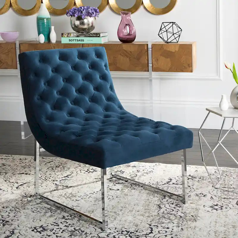   Jerilynn Mid-Century  ern Hadley Tufted Club Chair - 25Wx30Dx32H