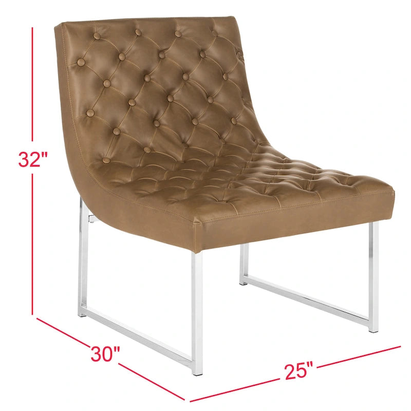 Fauteuil club capitonné de style médiéval - 25 cm de large x 30 cm de profondeur x 32 cm de haut