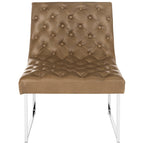 Fauteuil club capitonné de style médiéval - 25 cm de large x 30 cm de profondeur x 32 cm de haut