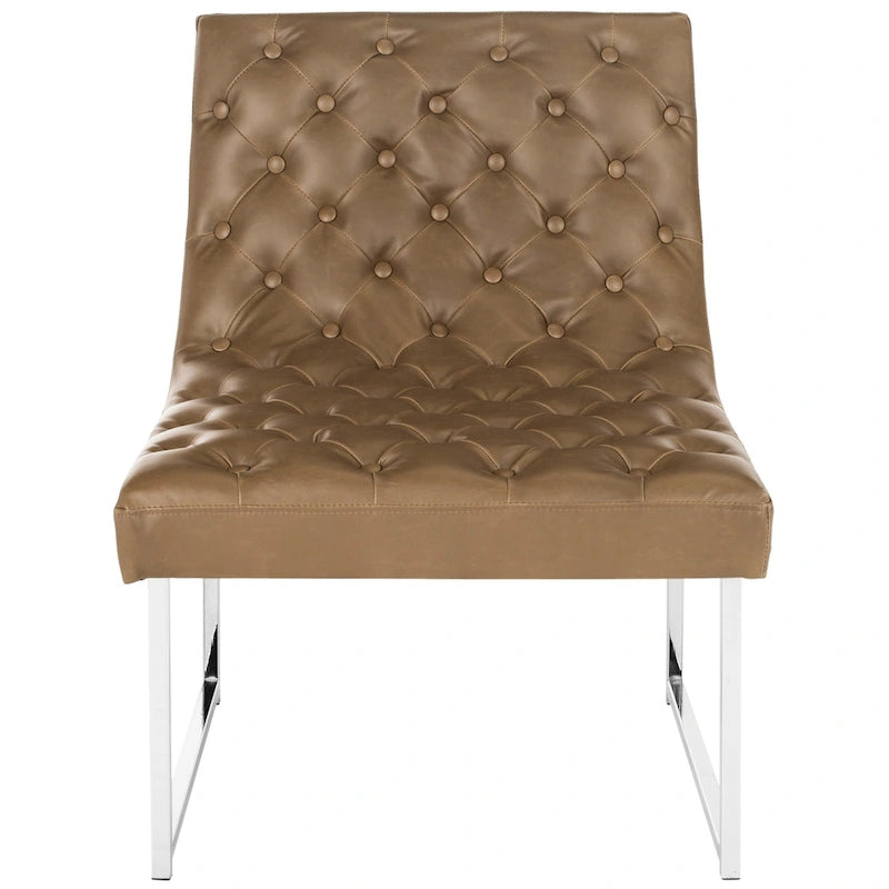 Fauteuil club capitonné de style médiéval - 25 cm de large x 30 cm de profondeur x 32 cm de haut