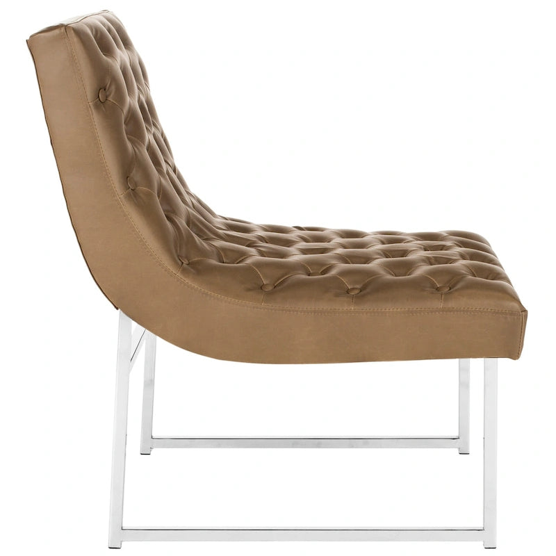 Fauteuil club capitonné de style médiéval - 25 cm de large x 30 cm de profondeur x 32 cm de haut