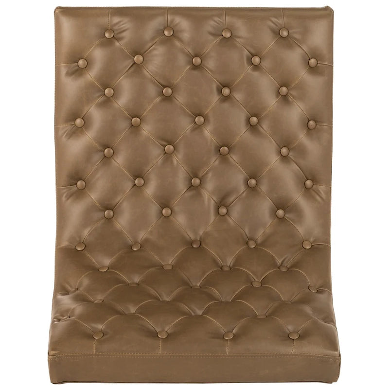 Fauteuil club capitonné de style médiéval - 25 cm de large x 30 cm de profondeur x 32 cm de haut