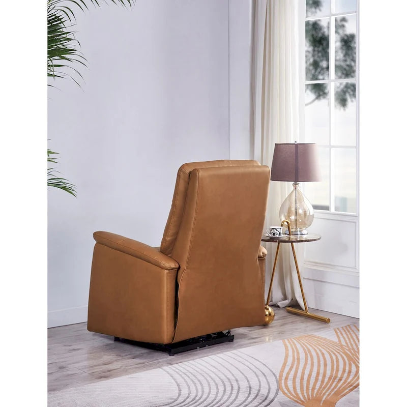 Fauteuil inclinable en cuir pleine fleur Logan Power Headrest
